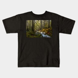 Winding Through The Sol Duc Rainforest Kids T-Shirt